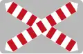 Level crossing without gates (single track) or aircraft crossing area