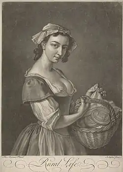 Engraved by John Faber the Younger after Philippe Mercier – ‘’Rural Life - The Dairymaid's Occupation’’ Chaloner Smith 407 Yale Center for British Art
