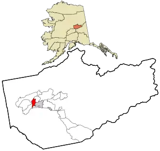 Location within Fairbanks North Star Borough and the state of Alaska