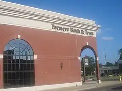 Farmers Bank and Trust Company in downtown Magnolia