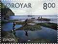 Coast of Stóra Dímun Stamp FO 490 of Postverk Føroya Issued: 2004