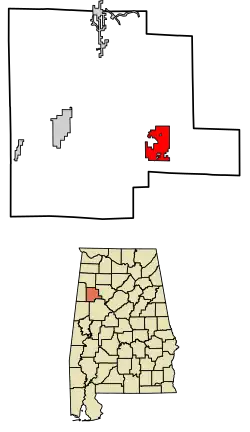 Location of Berry in Fayette County, Alabama.