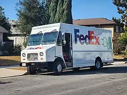 Xos step van; body by Morgan Olson