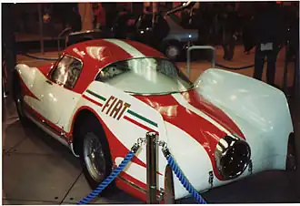 Tailfins and the turbine exhaust stood out at the rear of the car