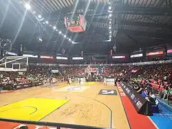 Courtside in 2025 during the NCAA Season 100 Juniors' Basketball Finals.