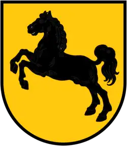 Black Saxon Steed, according to legend Duke Widukind's ensign for Old Saxony (700–785)