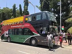 A JS6110SH bus in Mombasa, Kenya