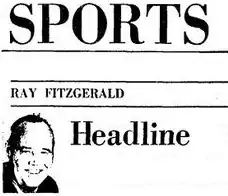 a mock-up of a typical Ray Fitzgerald column in the Boston Globe with mug shot