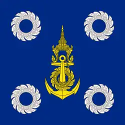 Rank flag of a Siamese Admiral of the Fleet (1936-1956)