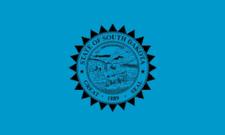 Flag of South Dakota, (reverse, 1909–1963)