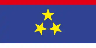 Flag of Vojvodina, Serbia , (two closets gules and argent)