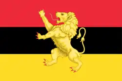 Flag during the Brabant revolution, with lion (1789 – 1790)