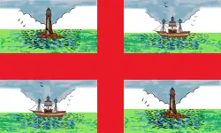 Flag of the Commissioners of Irish Lights (pre–1970)[33]