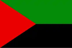 Also called ‘red, green and black’, this flag is used by the independence movement.