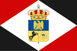 1808–1811 Flag of Naples changed after Joachim Murat became king.