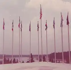 Flagpoles at Hodges Gardens (September 1972)