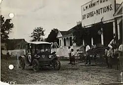 A Flanders electric auto outside shop in Darrow, Louisiana, 1912