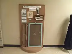 The bullet ridden window pane of the Tunnel Saloon in Florence as a result of the Pete Gabriel – Joe Phy shootout in 1888.