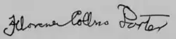 Signature of Florence Collins Porter