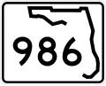 State Road 986 marker