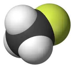 Spacefill model of fluoromethane