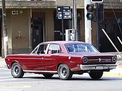 1970 Ford Falcon Futura 4-Door Sedan (with after-market wheels)