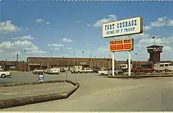 Fort Courage post card, showing the location in the mid-1900s.