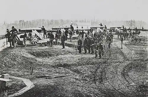 Interior view of Fort Totten
