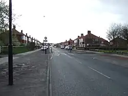A187 road in the vicinity of Milecastle 1