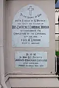 Foundation stone and completion plaque