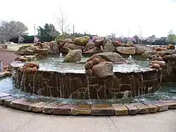 Fountain on OHS ground using native stones
