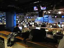 Television news studio