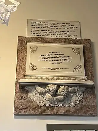 Frances Elisabeth Campbell nee Burgoyne’s Wall tablet.