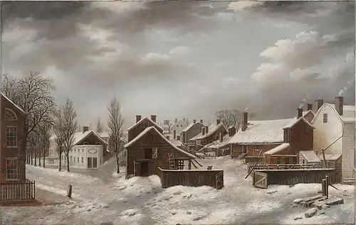 Winter Scene in Brooklyn (c. 1817–1820) by Francis Guy