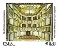 Italian stamp of the year 2002 showing the Teatro della Concordia