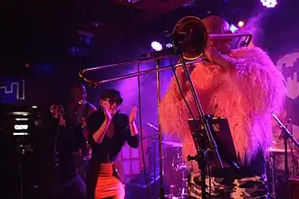 Ashley Slater with Freak Power during his show in Brno (2024)