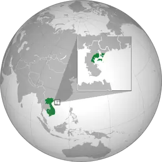 Location of Kwangchow Wan and French Indochina