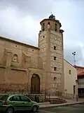 Fréscano bell tower with stork nests