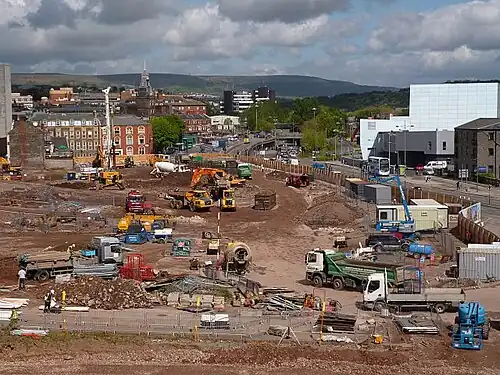 Friars Walk during construction