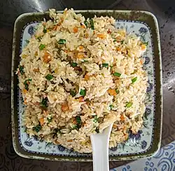 Fried rice with sea urchin (海胆, hǎidǎn) served in China