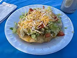 A frybread taco