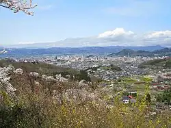 View of Fukushima Basin from Hanamiyama Park
