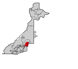 Location in Fulton County and the state of Georgia