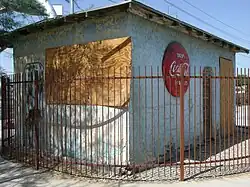 Back side of Morcomb's Service Station in 2010.