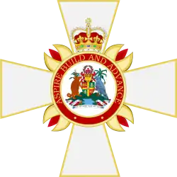 The insignia of the Order of the Nation featuring St Edward's Crown