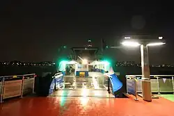 The boat from the Sporenburg on the first sail date, 9 January 2023.