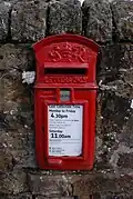 A GVIR Lamp box in a wall near Chatsworth, Derbyshire