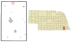 Location of Cortland, Nebraska