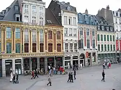 Lille's Grand'Place, with Furet du Nord on the right.