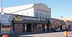 A photograph of buildings in downtown Gallup, New Mexico